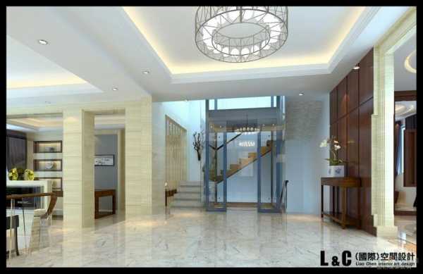  现代跃层电梯图片「现代跃层客厅装修效果图」