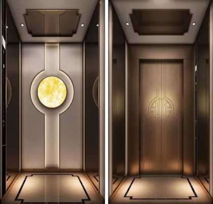 新中式电梯复式图片（新中式电梯轿厢效果图）